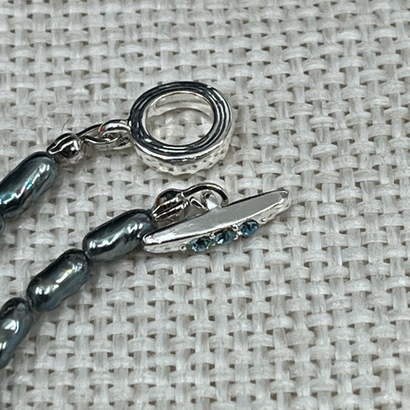 Vintage Hematite and Rhinestone Accented Bracelet – 8” - Picture 14 of 16